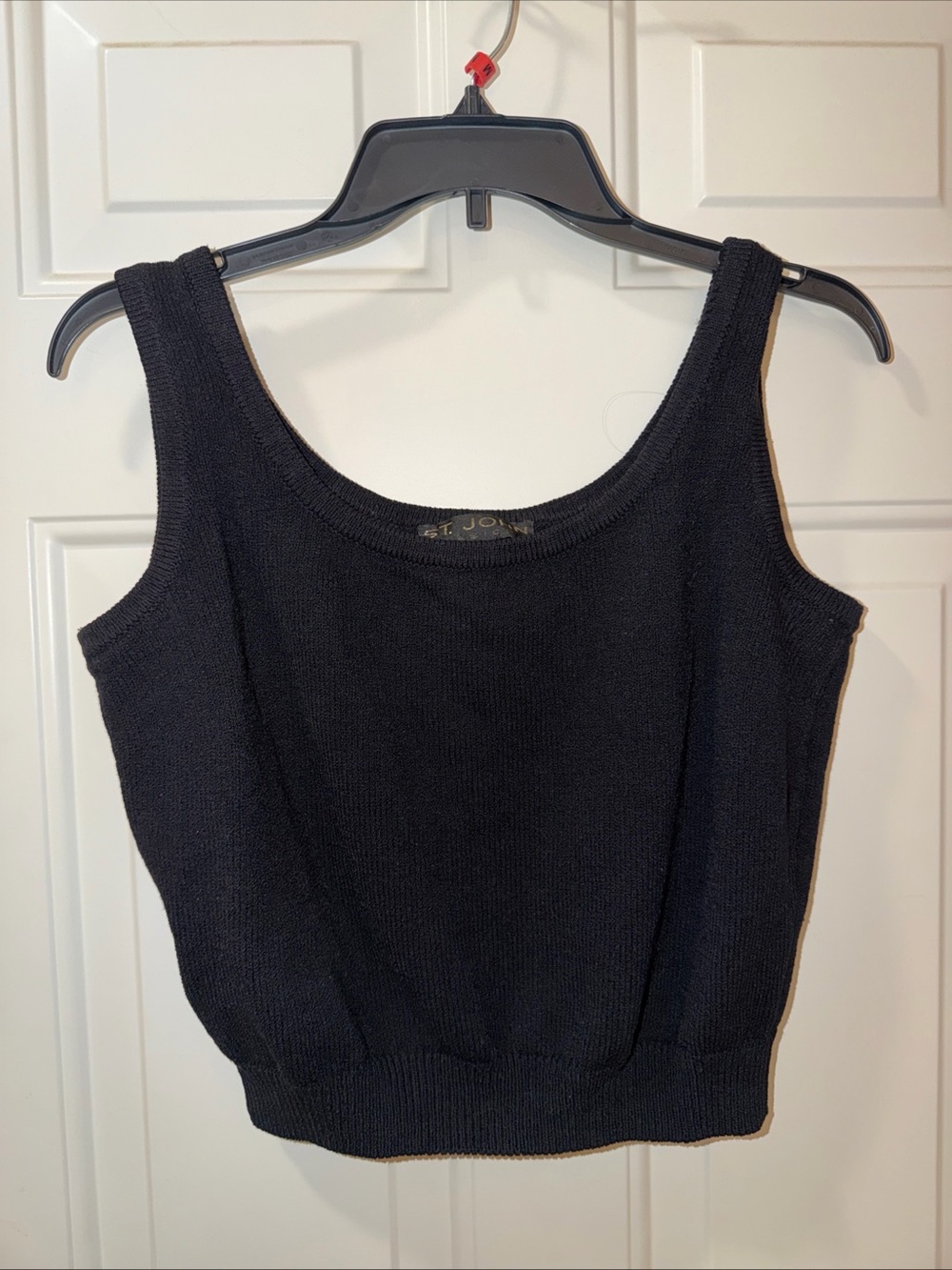 St. John Basics Women's Black Knit Tank Top Shell Vintage Y2K Sz Small